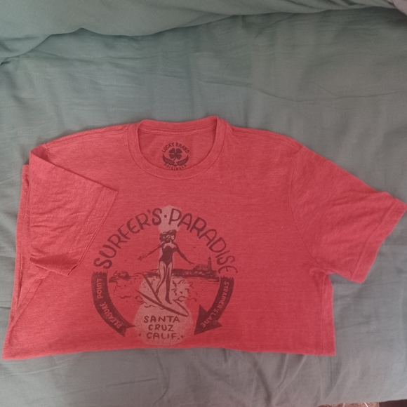 LUCKY BRAND SINGLE STITCH  ORIGINALS VINTAGE STYLE TEE LARGE SURFERS PAR… - Picture 6 of 15
